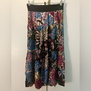 Delia’s // Blue & Purple Floral Tiered Maxi Skirt